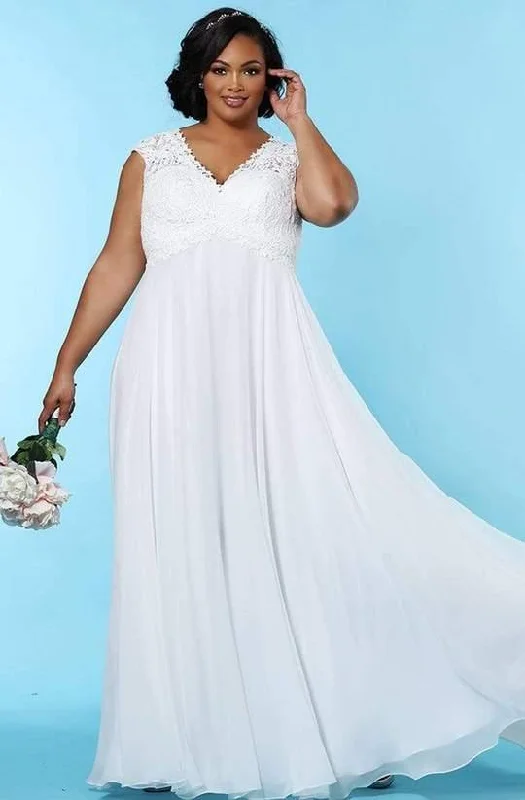 Sydneys Closet Long Plus Size Wedding Dress