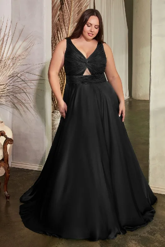 Cinderella Divine 7497C Long Formal Prom Plus Size Dress