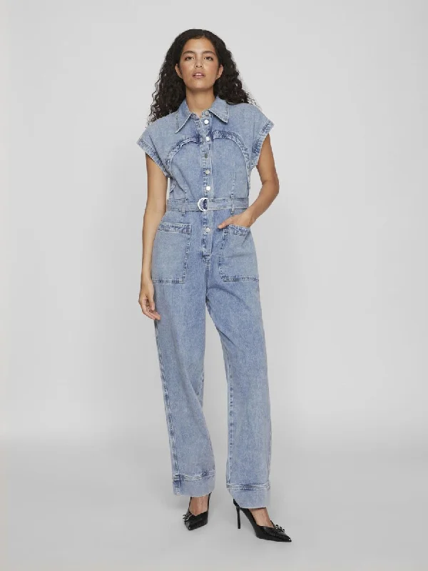 Mari Denim Jumpsuit (Light Blue)