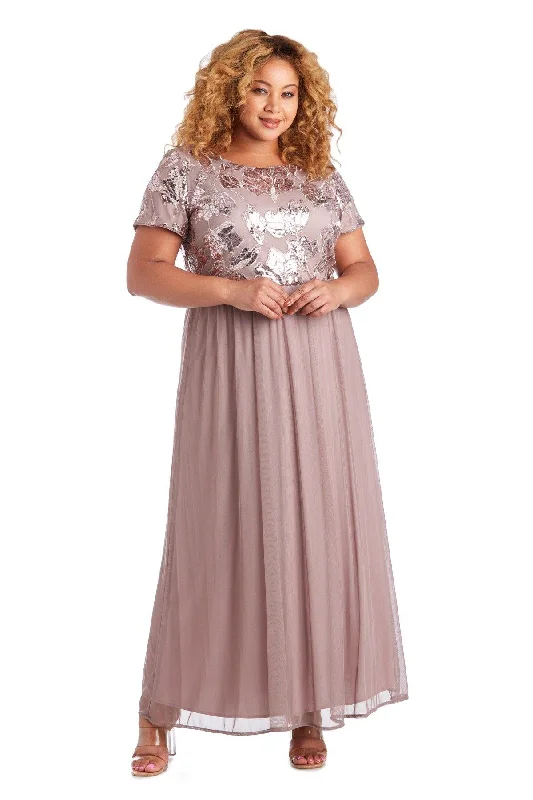 R&M Richards 7058W Long Plus Size Formal Dress