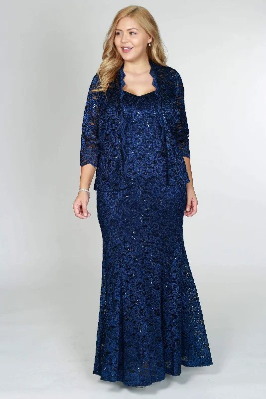 R&M Richards 5385W Long Plus Size Formal Dress