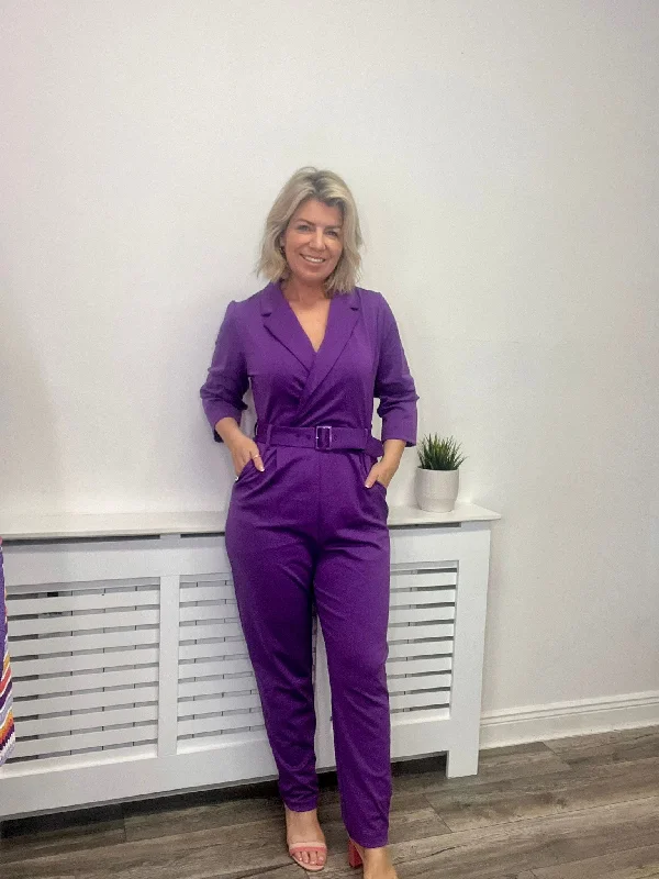 KATIE JUMPSUIT (AMARANTH PURPLE)