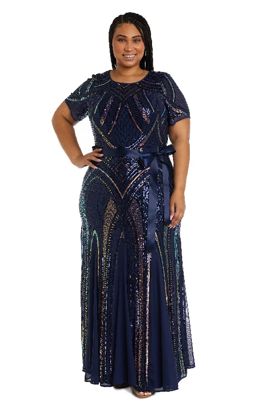 R&M Richards 7965W Long Plus Size Formal Dress