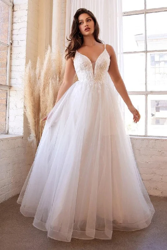 Cinderella Divine CD0154W A-Line Long Tulle Wedding Dress