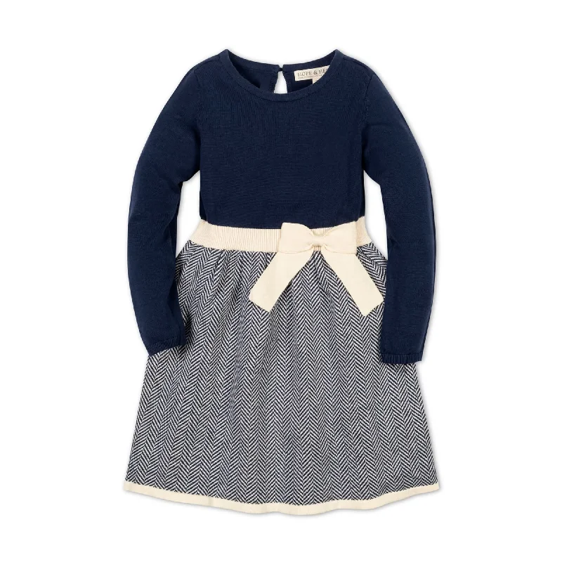 Skater Sweater Dress with Bow - Baby