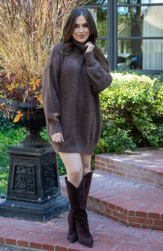 Simply A Must Chocolate Colored Sweater Dress