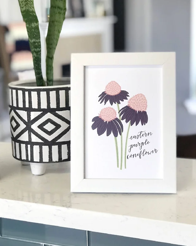 Eastern Purple Coneflower Wildflower Art Print