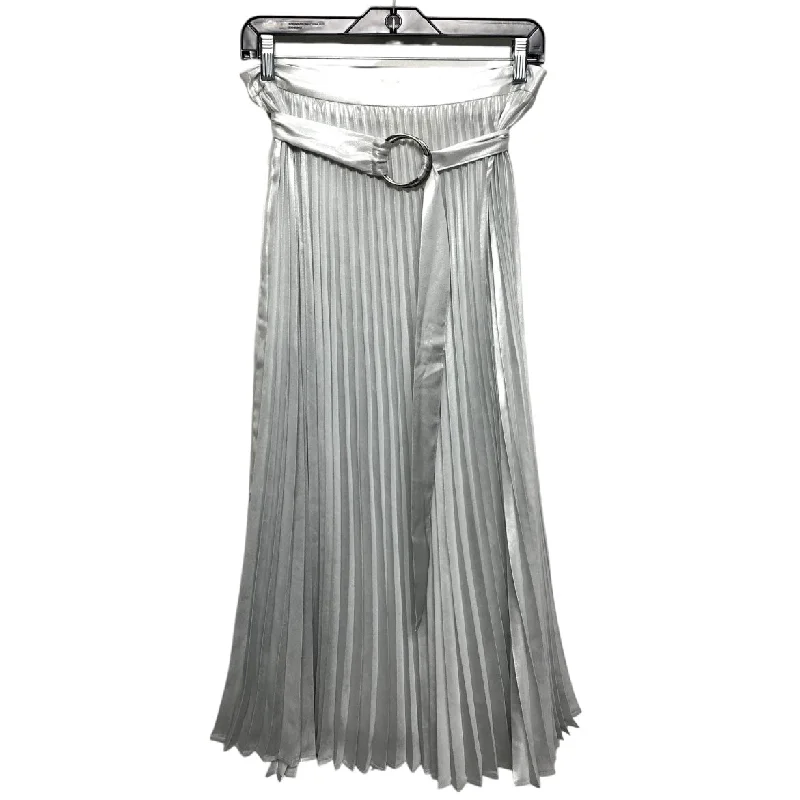 Skirt Maxi By Express In Silver, Size: M