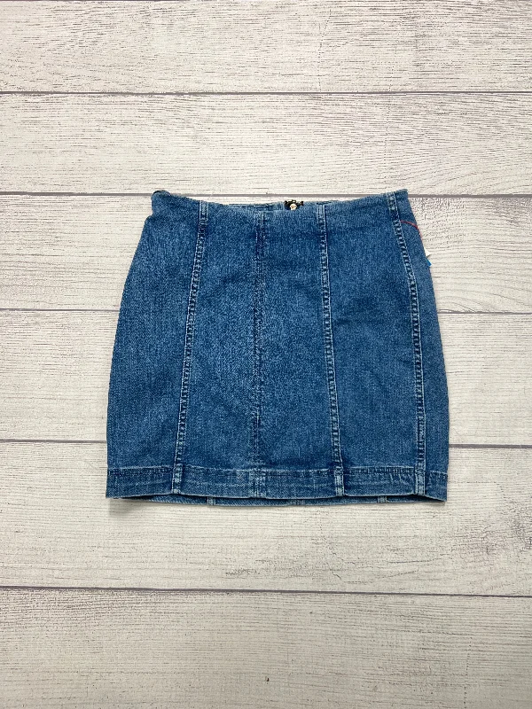 Skirt Mini & Short By Free People In Blue Denim, Size: 6