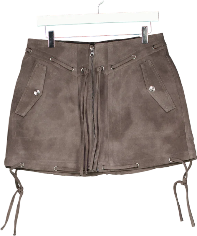 We The Free Grey Sierra Mini Skirt UK 8