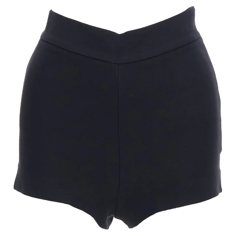 Christian Dior Wool Silk Crepe Back Darted High Waisted Shorts